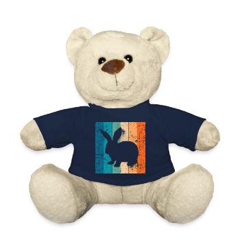 Rabbit Easter Retro Gift - Teddy Bear - french navy - Front