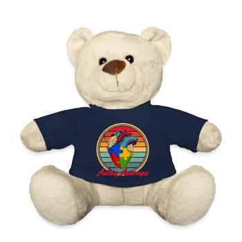 Autism awareness Herz Colors Autismus-Puzzleteil - Teddy - French Navy - Vorne