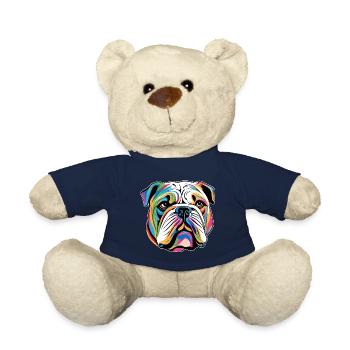 Portrait d'un beau bouldogue - Nounours - bleu marine - Devant