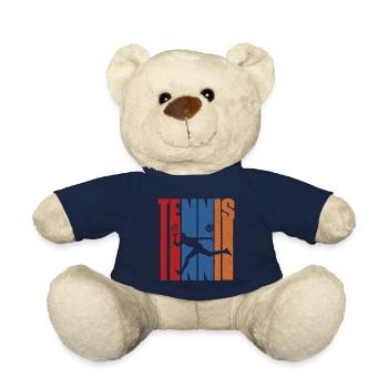 Tennis Vintage Amateur de Tennis Joueur de Tennis Sports - Nounours - bleu marine - Devant