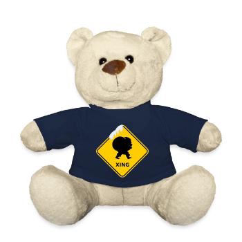 Wildwechsel "Weihnachtsmann mit Sack" / Schnee - Teddy - French Navy - Vorne