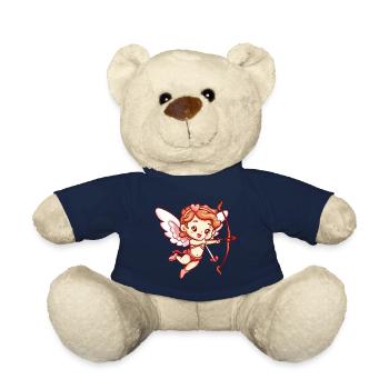 Ange de la Saint-Valentin en amour Cupidon - Nounours - bleu marine - Devant