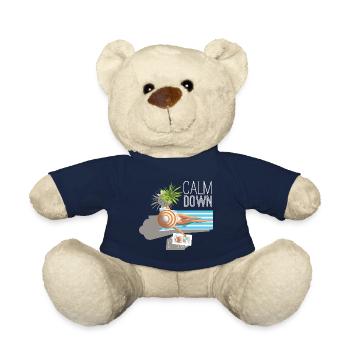 Entspannung und Relax. Just Calm Down - Teddy - French Navy - Vorne