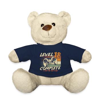 18th Birthday Level 18 Complete 18 Years - Teddy Bear - french navy - Front