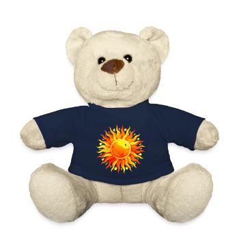 Gebürstetes Aquarell gemalte Sonne - Teddy - French Navy - Vorne
