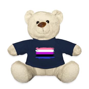 Genderfluid Pride Flag - Teddy Bear - french navy - Front