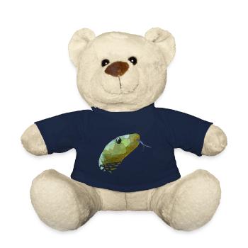 Schlange geometrisch Low Poly - Teddy - French Navy - Vorne