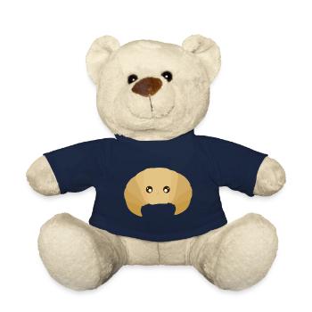 kawaii croissant - Teddy Bear - french navy - Front