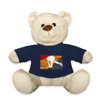 Cadeau pour joueur de hockey sur gazon - Nounours - bleu marine - Devant