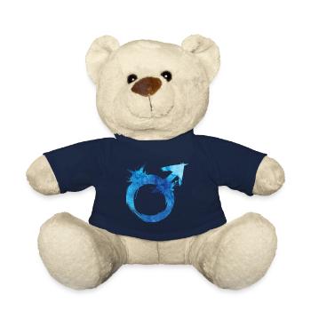 Symbol Männer Macho Farbklecks Geschenk Baby malen - Teddy - French Navy - Vorne