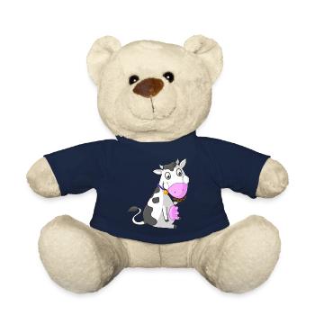 Mulling cartoon cow - Teddy Bear - french navy - Front
