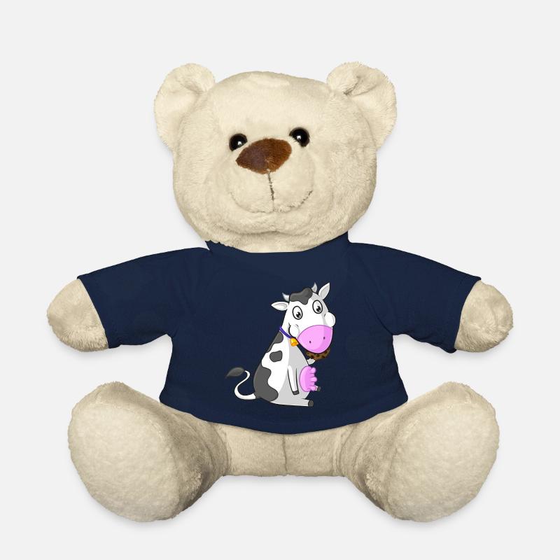 Comic-grignotant vache - Nounours - bleu marine
