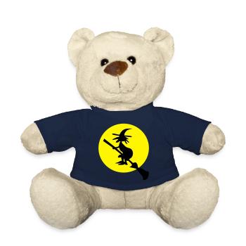 witch and full moon - Teddy Bear - french navy - Front