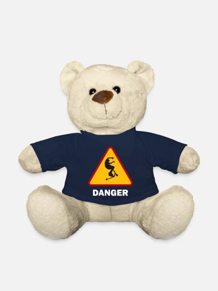 Cascades on a freestyle scooter DANGER - Teddy Bear - french navy
