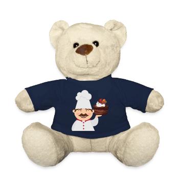 Pastry chef - pastry chef - Teddy Bear - french navy - Front