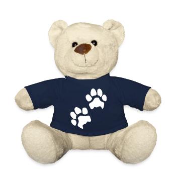 Paw prints dog paws paws dogs - Teddy Bear - french navy - Front