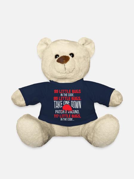 99 Little Bugs in the Code Funny Programmer - Teddy - French Navy
