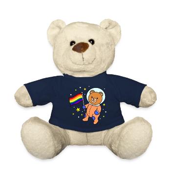 Gay Bear In Space Gay Pride Geschenk - Teddy - French Navy - Vorne