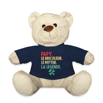 Papy le bricoleur le mythe la légende - Nounours - bleu marine - Devant