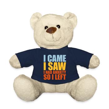 I had anxiety saying - Teddy Bear - french navy - Front