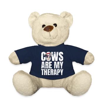 Cows Are My Therapy Kühe Bauer Landwirt - Teddy - French Navy - Vorne
