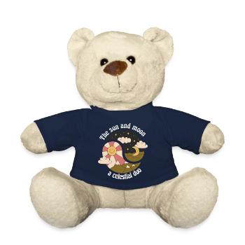 The Sun And Moon A Celestial Duo Nature Designs - Teddy Bear - french navy - Front