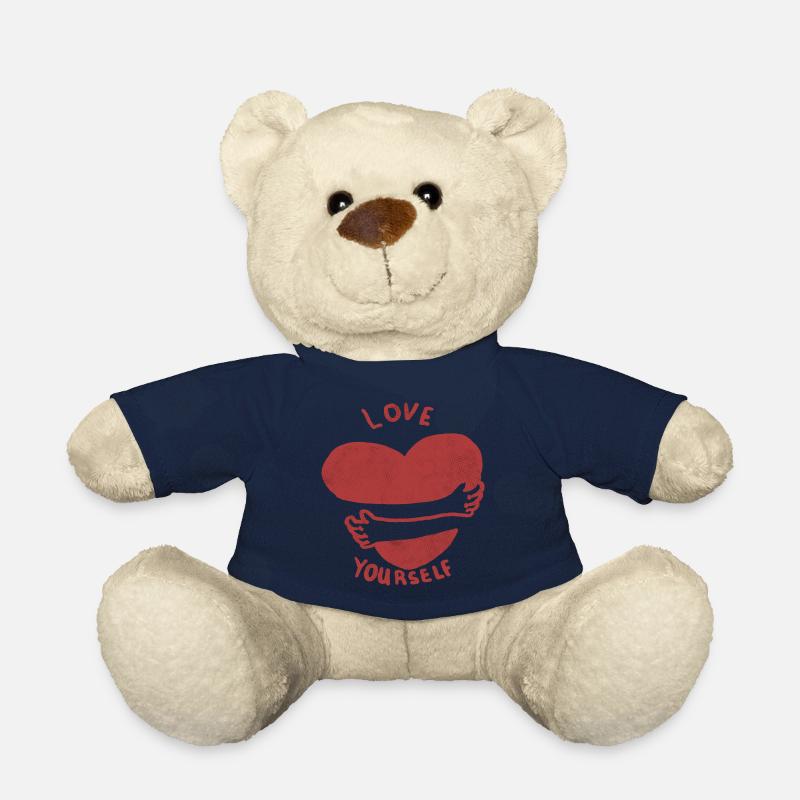 Liebe dich selbst - Selbstliebe. Herz-Umarmungen - Teddy - French Navy