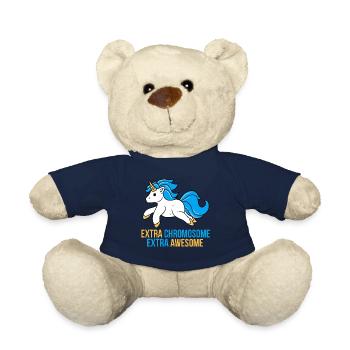 Extra Chromosome Awesome Down Syndrom Trisomie - Teddy - French Navy - Vorne