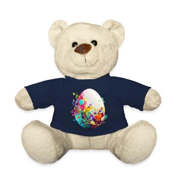 Buntes Osterei Und Frühlingsdekoration - Teddy - French Navy - Vorne