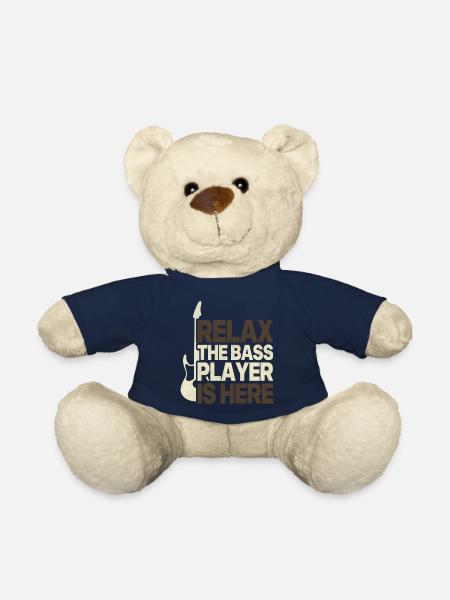 Funny gift for the bass bass guitar bassist - Teddy Bear - french navy