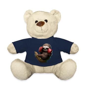 Boxendes Faultier auf Baum - Teddy - French Navy - Vorne