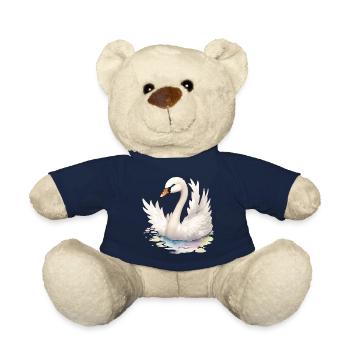 Swan - Teddy Bear - french navy - Front