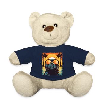 wildlife animal love comic swim foka seal (animal) - Teddy - French Navy - Vorne
