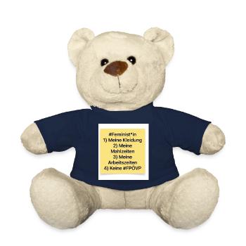 feministin - Nounours - bleu marine - Devant
