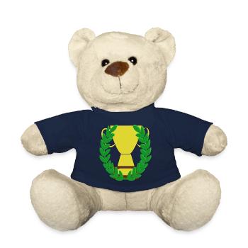 Winner Success Award Laurel Wreath Cup - Teddy Bear - french navy - Front