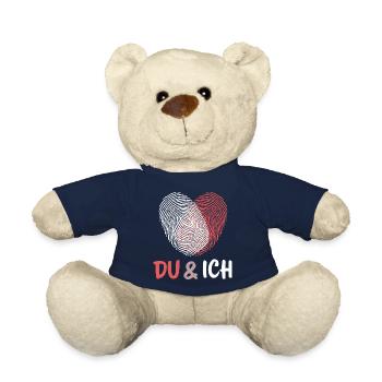 Du und Ich - Valentinstag - Liebe Herz - Teddy - French Navy - Vorne