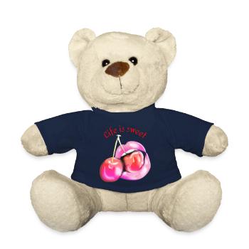 Life is Sweet - Teddy Bear - french navy - Front