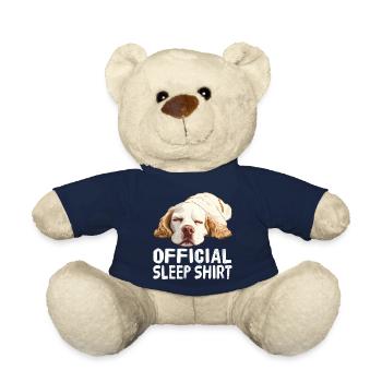 Official Sleep Shirt Clumber Clumber Spaniel - Teddy Bear - french navy - Front