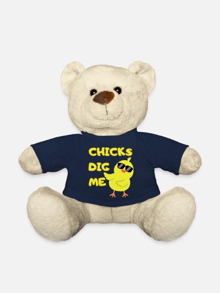 Les poussins me creusent - Nounours - bleu marine
