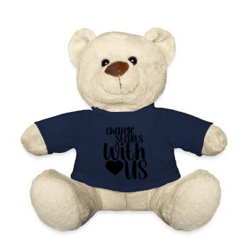 Frase - Change Starts With Us - Corazón - Teddy Bear - french navy - Front