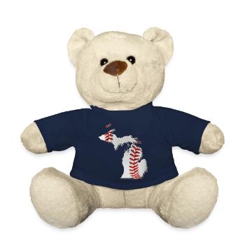 Michigan (USA) | echter Baseball | Landkarte - Teddy - French Navy - Vorne