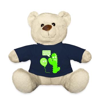 Cactus Balloon High Five Greeting Spikes Fun - Teddy Bear - french navy - Front