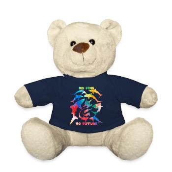 No fins no future Regenbogenfarben - Teddy - French Navy - Vorne