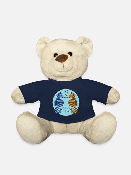 Seepferdchen Liebespaar Illustration - Teddy - French Navy