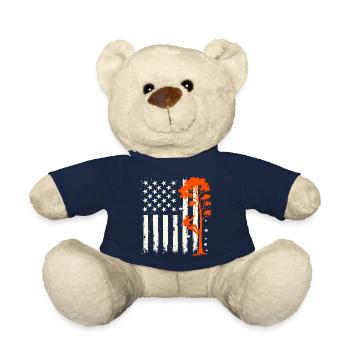 Baumpfleger Flagge - Wald Holzfäller Geschenk - Teddy - French Navy - Vorne