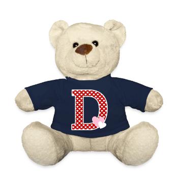 Buchstabe D Herz - Teddy - French Navy - Vorne