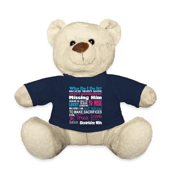 Sacrifices For True Love Electrician Wife - Teddy Bear - french navy - Front