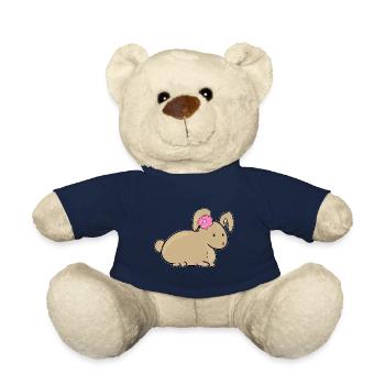 hase blume tier symbol süß - Teddy - French Navy - Vorne