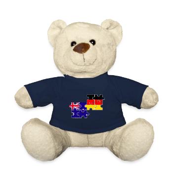 Australien Deutschland Australisch Deutsch Flagge - Teddy - French Navy - Vorne