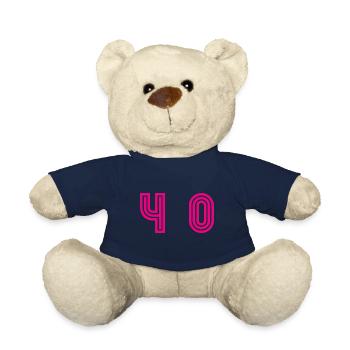 40. 40 YEARS. 40th ANNIVERSARY. 40TH ANNIVERSARY. - Teddy Bear - french navy - Front